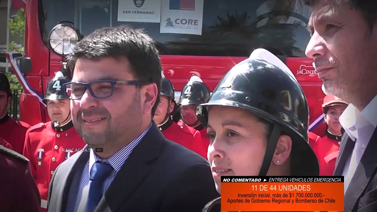 RANCAGUA TV ► Nota Entrega de Vehiculos de Emergencia-Bomberos