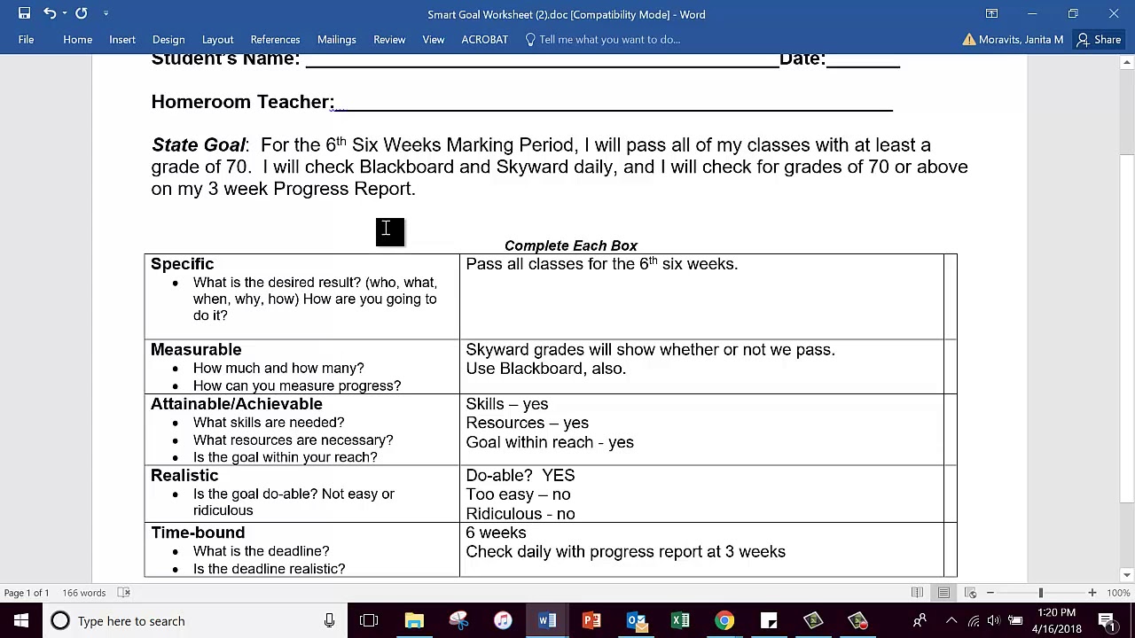 Goal Setting Worksheet Brian Tracy