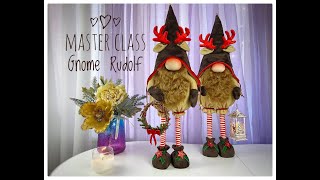 Gnome Rudolph   Santa's Clause indeer Rudolph Christmas reindeer DIY HandMade Master class