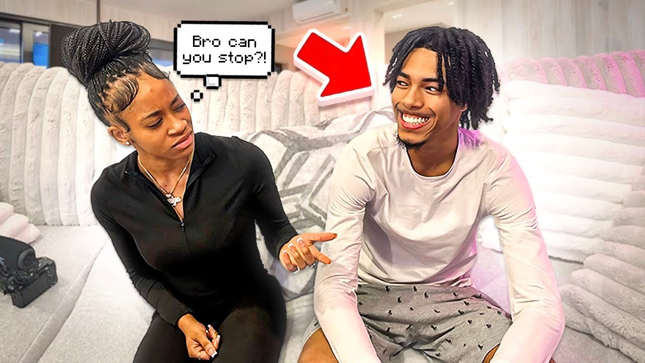 AWKWARDLY SMILING AT MIYA TO GET HER REACTION😅... *GONE WRONG*