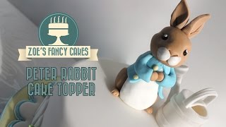 Flower and modelling paste Peter rabbit cake topper tutorial How to make a Peter rabbit cake fondant screenshot 5