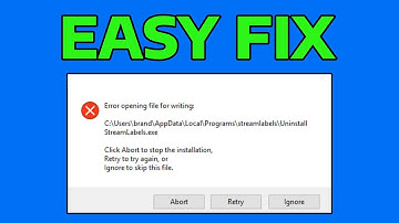 How To Fix Error Opening File for Writing