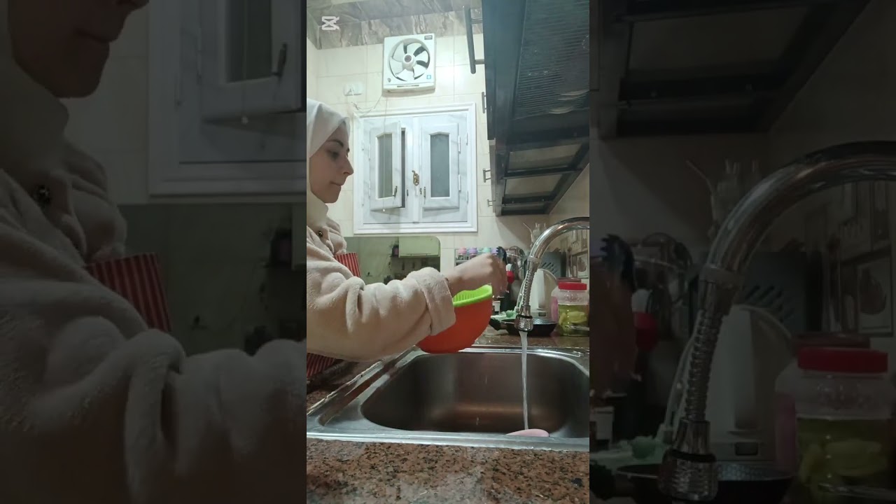 ترتيب المطبخ قبل النوم | يوميات شتوية هادية 🥰 نع