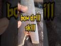 bow drill using bamboo fireboard #primitivefire #survival