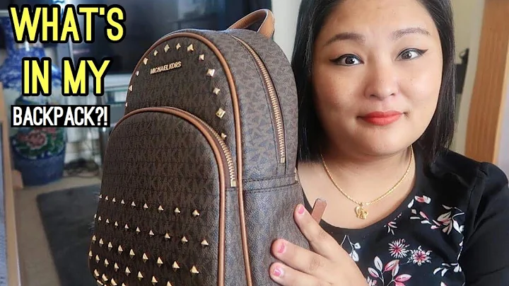 WHATS IN MY BAG?? (Michael Kors Abbey Studded Backpack Pros & Cons)