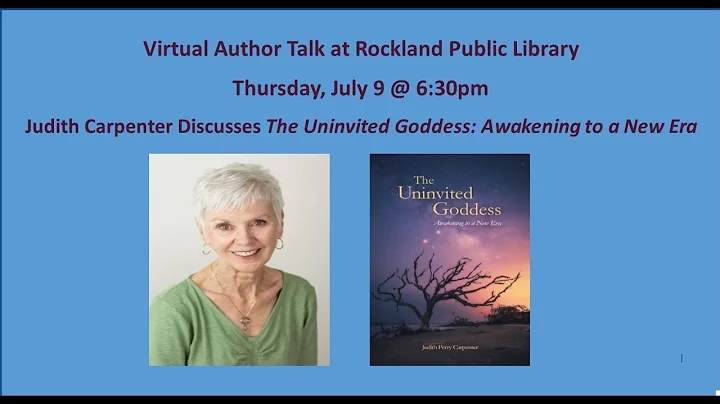 July 9, 2020- Judith Carpenter Virtual Author Talk...
