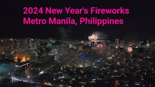 Happy New Year 2024! Roofdeck View of Metro Manila Fireworks!