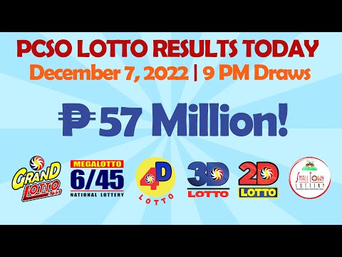 PCSO Lotto Result December 7, 2022 - 9PM Draws