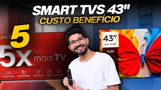 ATUALIZADO! 5 MELHORES TVs de 43 Polegadas em 2026! | QUAL TV COMPRAR