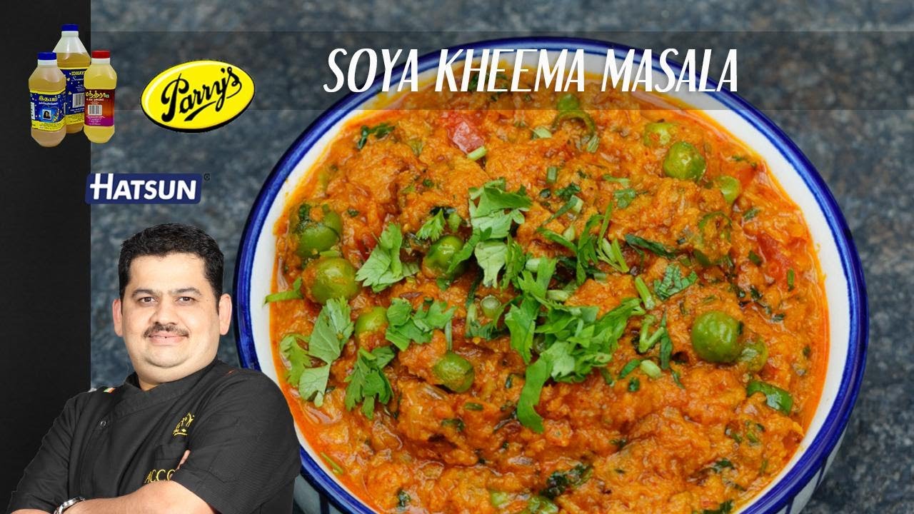 Soya Kheema | sidedish for chapathi , phulka , biryani & pulaav | Chef Venkatesh Bhat