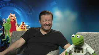 Ricky Gervais hilarious interview on muppets: most wanted