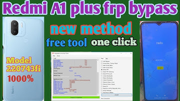 Redmi a1 plus frp bypass free tool//mediatek bypass tool