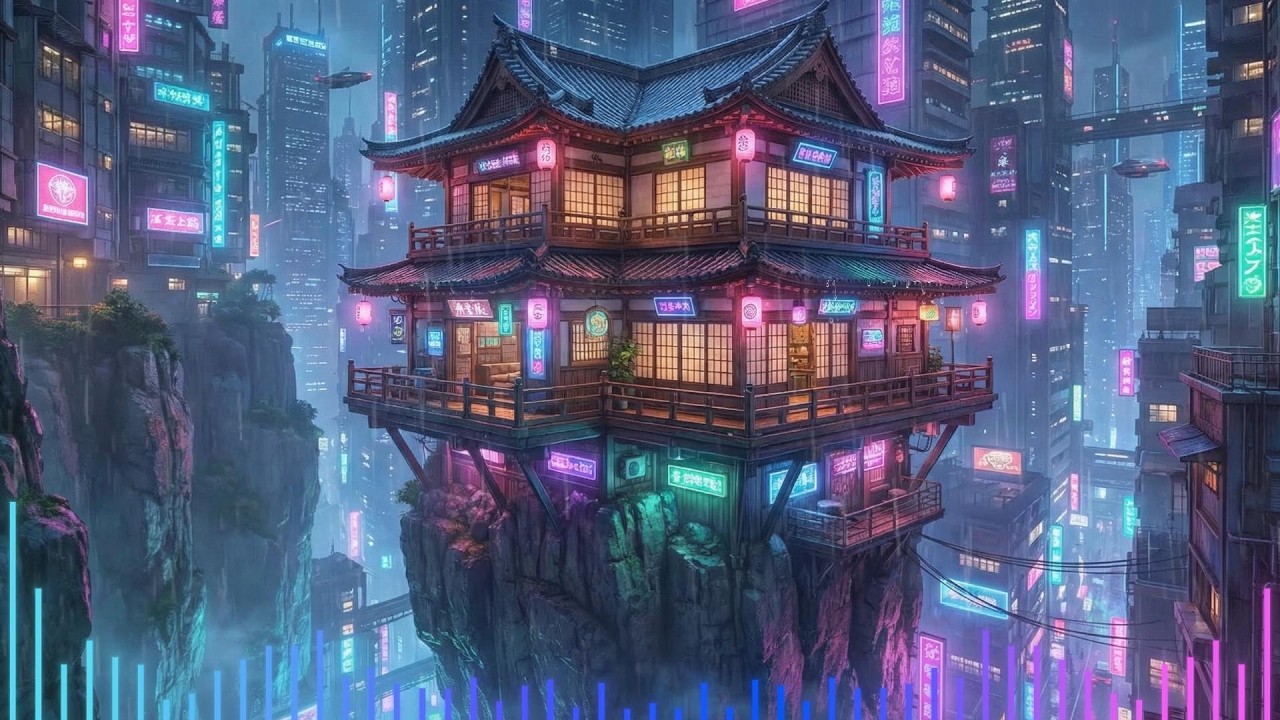 Gentle Rain Japan ☔ Smooth Lofi Music to Relax Your Mind & Unwind 🌃