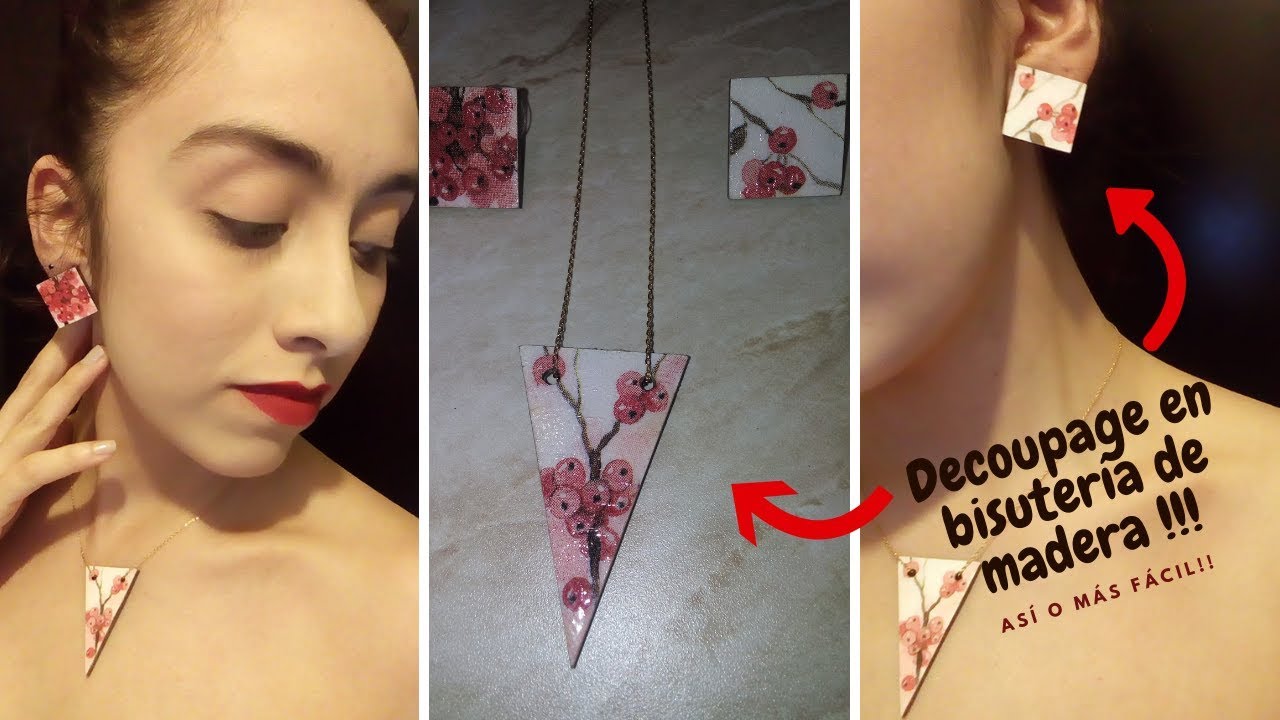Bisutería con decoupage !!!