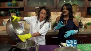 Aunt Chilada s Chef Tiffany prepares deep fried tequila