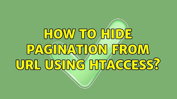 How to hide pagination from url using htaccess?