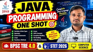 Java Programming One Shot | Complete Java Revision | BPSC TRE 4.0 & STET 2026 | Computer Science