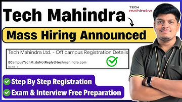 🔥Tech Mahindra Mass Hiring | Step by Step Registration | Registration Details Mail Updates | PART-2