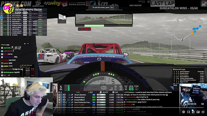 xQc Shocked by Insane Ending to Race in iRacing