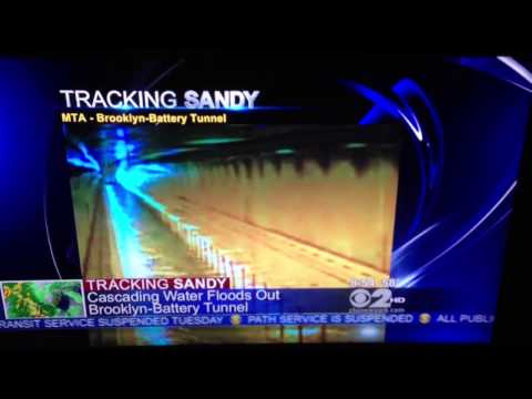 Battery Tunnel Flooded Hurricane Sandy 9pm 10-29-2012.