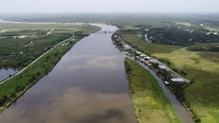 Pearl river camps by drone