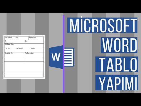Video: WordPad'de Tablo Nasıl Yapılır