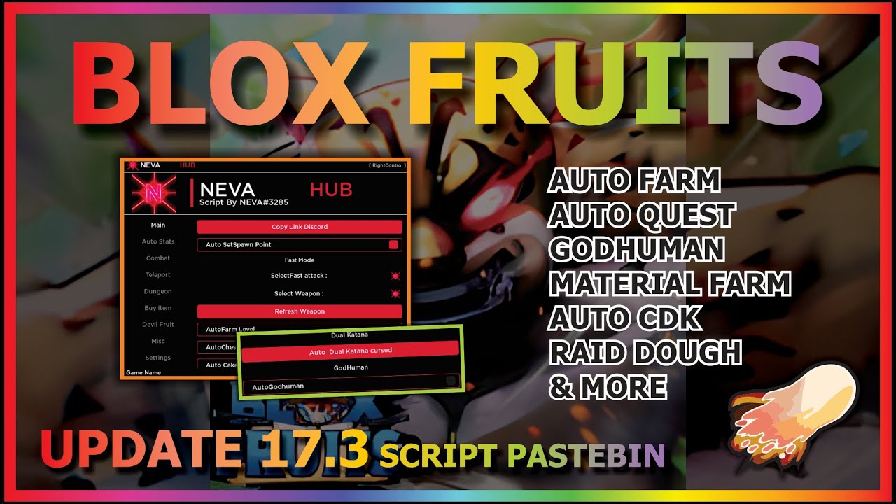 BLOX FRUITS Script Pastebin 2022 UPDATE AUTO FARM