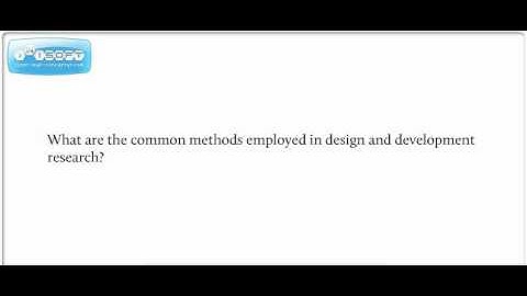 Design and Development Research Methodology 1