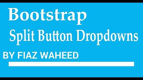 Split Button Dropdowns in Bootstrap, Lec-40|Bootstrap 4 tutorials for beginners in Urdu/Hindi|
