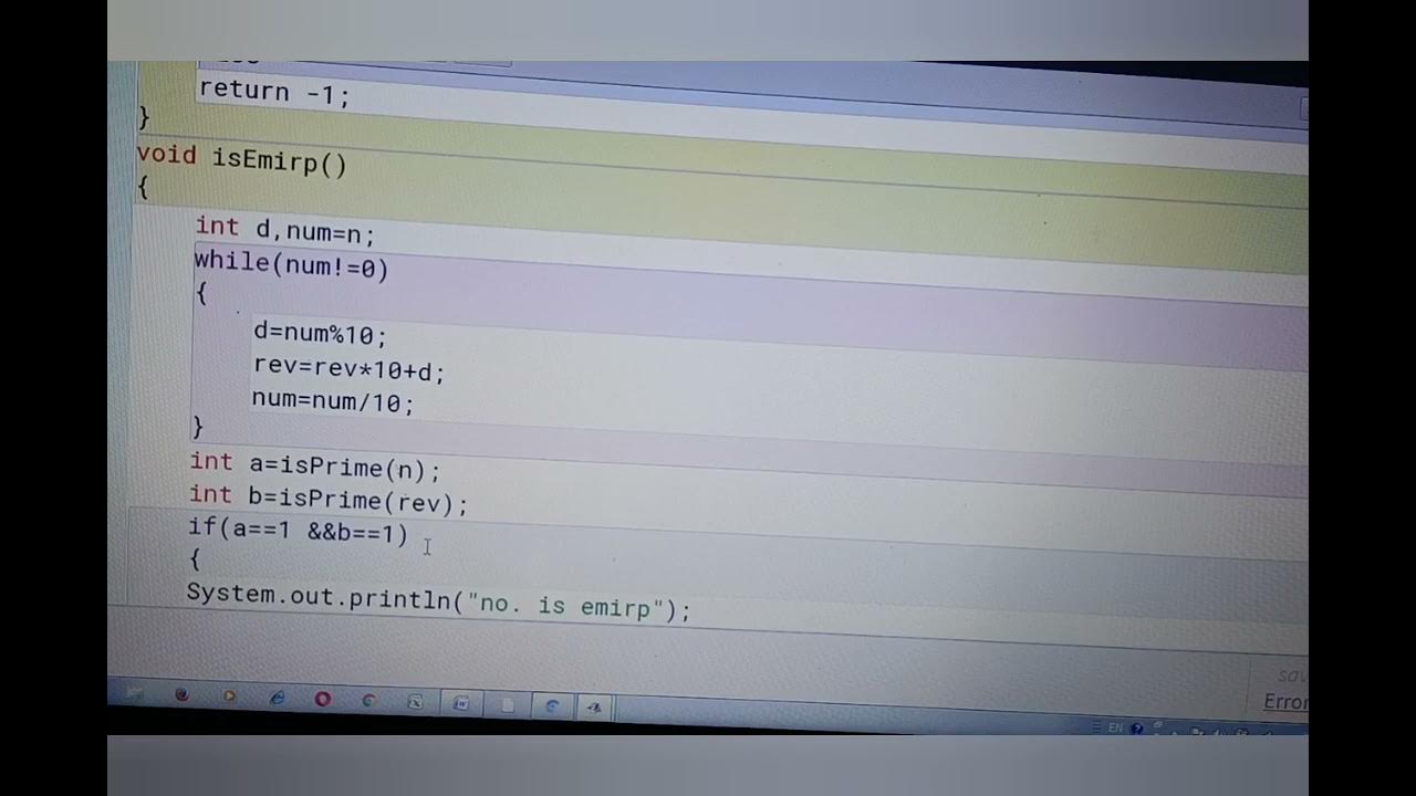 Emirp number program - YouTube