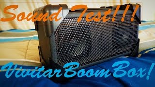 vivitar v143bt bluetooth retro boom box speaker sound test