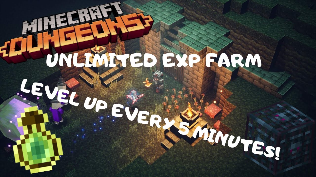 MINECRAFT DUNGEONS EXP FARM! LEVEL UP EVERY 5 MINUTES!