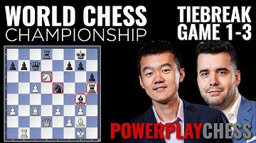 World Chess Championship 2023 | Ian Nepomniachtchi vs Ding Liren | Tiebreak Game 1-3