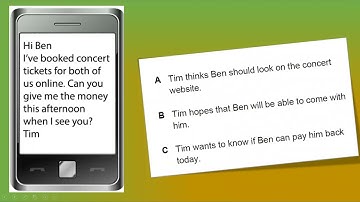 KET, A2 Key, Cambridge exam, Reading and Writing sample questions 6, 7 & 8