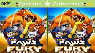 Spot the difference #264 | Movie Fiesta - Paws of Fury: The Legend of Hank