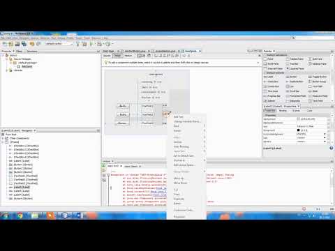 การสาธิตการสร้างเมนูอาหารและการทอนเงินโดยใช้  NetBeans