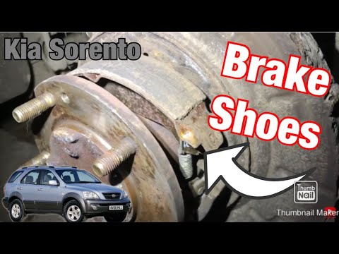 Kia Sorento [brake shoes replaced] step by step - YouTube