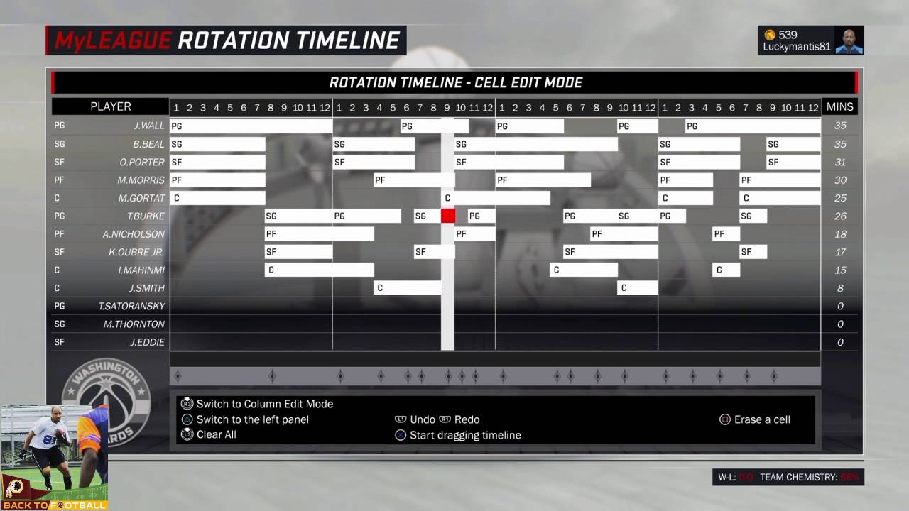 NBA 2k17: Rotation Timeline Explained - YouTube