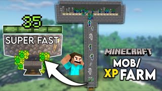 Minecraft: 👍 EASY MOB XP FARM IN WATER 💦 TUTORIAL! 1.20(Without Mob Spawner)