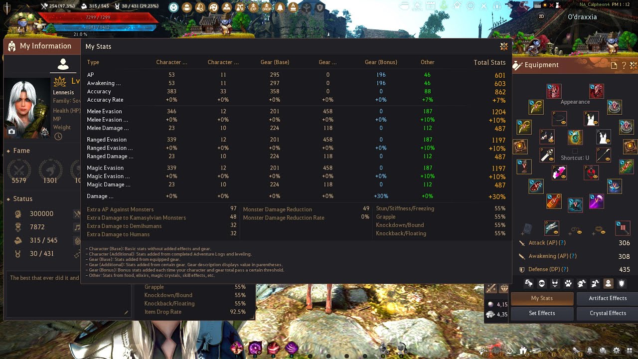 Black Desert Online Awakened Maegu Stats + PVP Demonstration 743 GS
