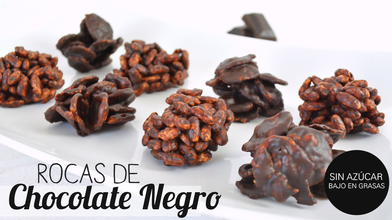 Postres Saludables Sin Horno: Rocas de Chocolate Negro | 2 ingredientes | -  YouTube