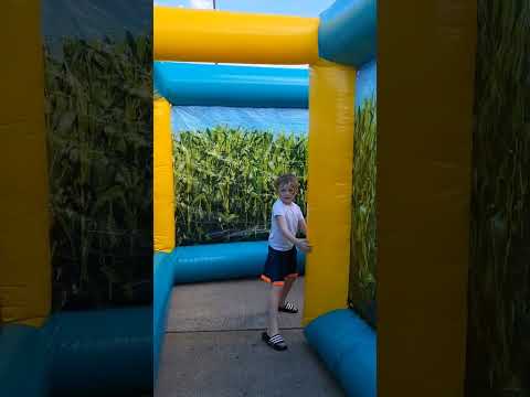 Inflatable corn maze can be checked off my bucket list