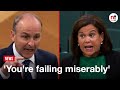 'You're failing miserably,' Heated exchange in the Dáil between Mary Lou McDonald and Micheál Martin