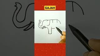 Menggambar Gajah Dengan Angka 7