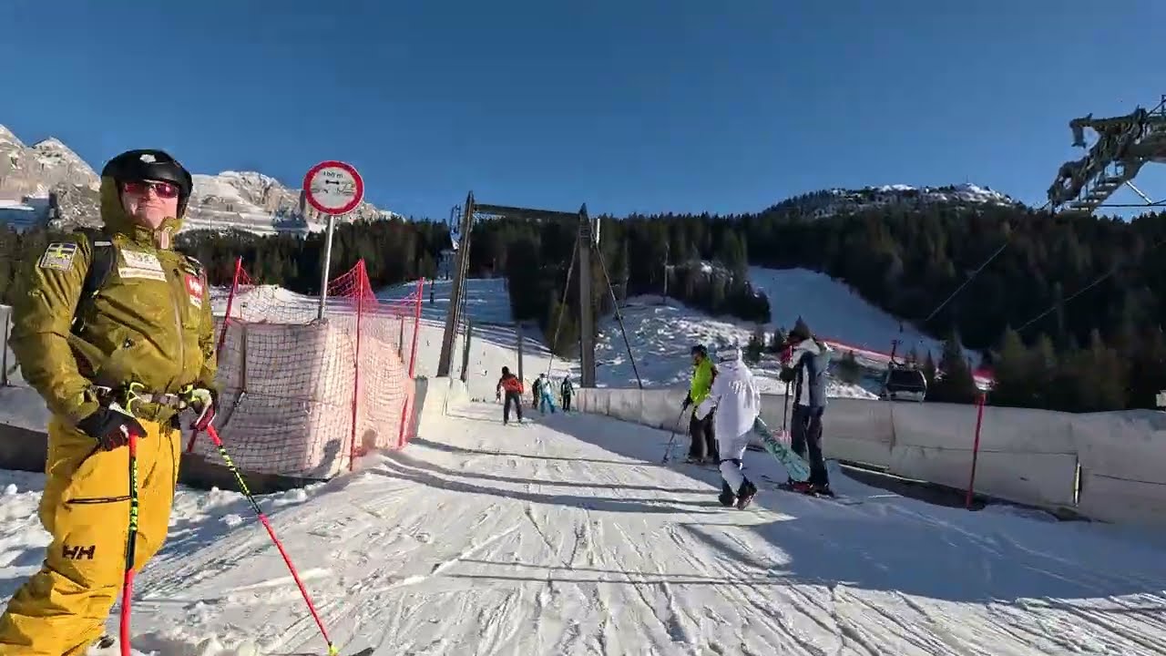 Madonna di Campiglio w Val di Sole: trasa 50-niebieska i jazda za koleżanką oraz trasa 54-niebieska