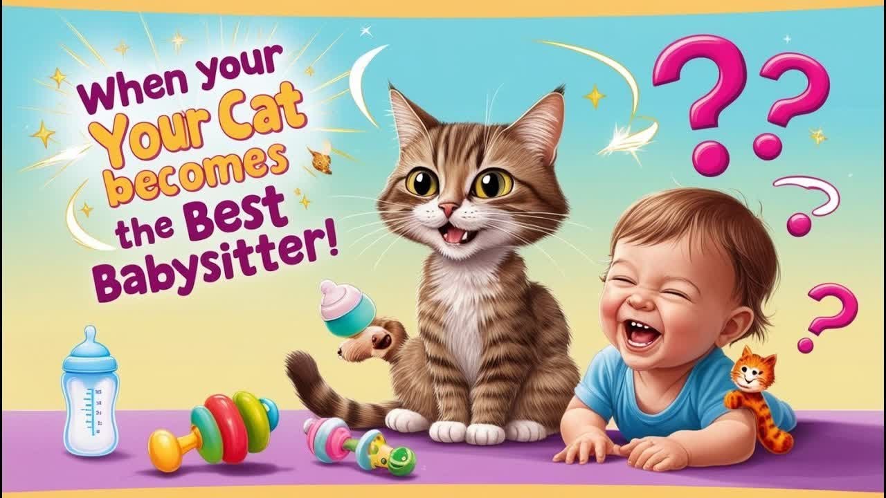 When Your Cat Becomes the Best Babysitter! 👶 ️🐱 Cute Cats & Kids
