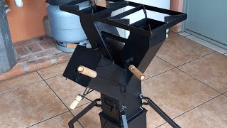 FOGÃO M7 DE DUAS BOCAS ROCKET STOVE COMO FAZER