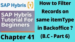 how to filter records on same itemtype in backoffice | hybris backoffice customization  | Part41