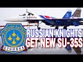 Brand-new Su-35S for the Russian Knights aerobatic team. «Русские Витязи» получают Су-35С.