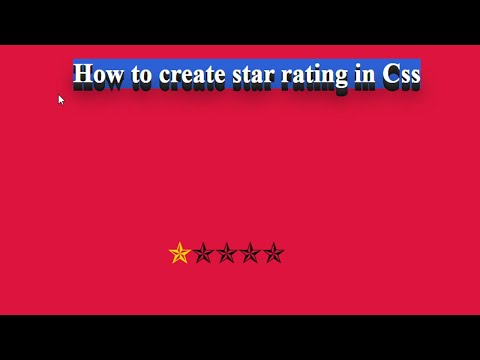 How to create star rating in Css